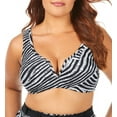 thumbnail image 1 of Women's Raisins Curve C840205 Plus Size Mombasa Tanzania Bra Swim Top (Black Ash 16W), 1 of 5