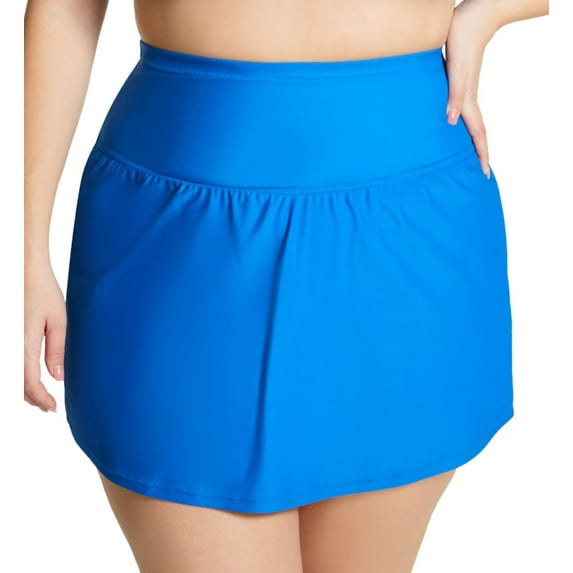 Women's Raisins Curve G840070 Plus Size Calina Solids Bravo Skirt Swim Bottom (Aegean 16W)