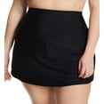 thumbnail image 1 of Women's Raisins Curve J840070 Plus Size Atlantic Solids Bravo Skirt Swim Bottom (Black 20W), 1 of 1