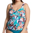 thumbnail image 1 of Women's Raisins Curve J840613 Plus Size Korakia Rimini Tankini Swim Top (Azul 16W), 1 of 1