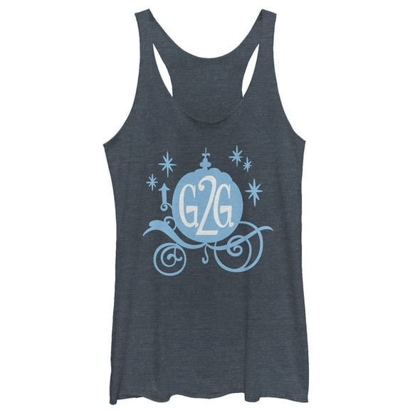 Women's Ralph Breaks the Internet Comfy Cinderella Racerback Tank Top Navy Blue Heather Small