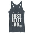 thumbnail image 1 of Women's Ralph Breaks the Internet Comfy Elsa Racerback Tank Top Navy Blue Heather X Large, 1 of 3