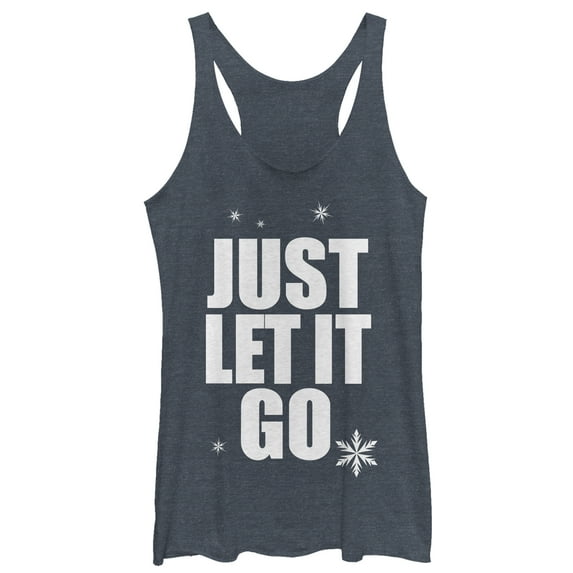 Women's Ralph Breaks the Internet Comfy Elsa Racerback Tank Top Navy Blue Heather X Large
