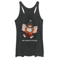 thumbnail image 1 of Women's Ralph Breaks the Internet Current Mood Racerback Tank Top Black Heather X Small, 1 of 3