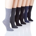 thumbnail image 1 of Women's Ralph Lauren 3101 Lauren Roll Top Trouser Sock - 6 Pack (Ghast O/S), 1 of 2