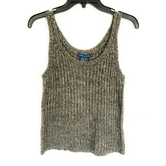 Women's Ralph Lauren Knitted Sweater Tank Top, Gray, Large