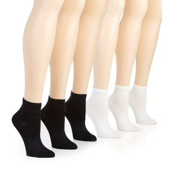 Women's Ralph Lauren L3169 RLL Drop Needle Ankle Socks - 6 Pack (Bast O/S)
