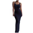 thumbnail image 1 of Women's Random Print Bodycon Dress 1 Piece Casual Sleeveless Long Dress For Beach Holiday Vacation Clothes Women Ladies Clothes, 1 of 4