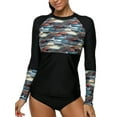 thumbnail image 1 of Women's Rash Guard Swimwear Long Sleeve Rash Guard Swimsuit UPF 50+, 1 of 6