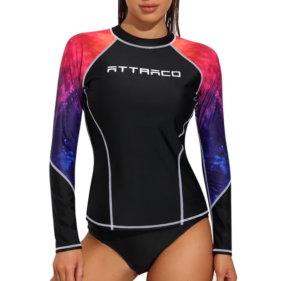 Women's Rash Guard UPF 50 Long Sleeve Swim Shirts Rashguard Top