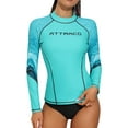 thumbnail image 1 of Women's Rash Guard UPF 50 Long Sleeve Swim Shirts Rashguard Top, 1 of 6