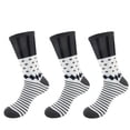 thumbnail image 1 of Women's Rayon from Bamboo Crazy Colorful Funky Casual Dress Polka Dot Stripe Socks - Grey Shoe Size 4-9 - 3prs, 1 of 1