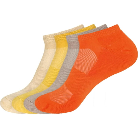 Women's Rayon from Bamboo Fiber Colored Sports Superior Wicking Athletic Ankle Socks - Assortment 97 - 4prs, Size 4-9