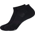 thumbnail image 1 of Women's Rayon from Bamboo Fiber Colored Sports Superior Wicking Athletic Ankle Socks - Black - 2 Pairs - Size 10-13, 1 of 4