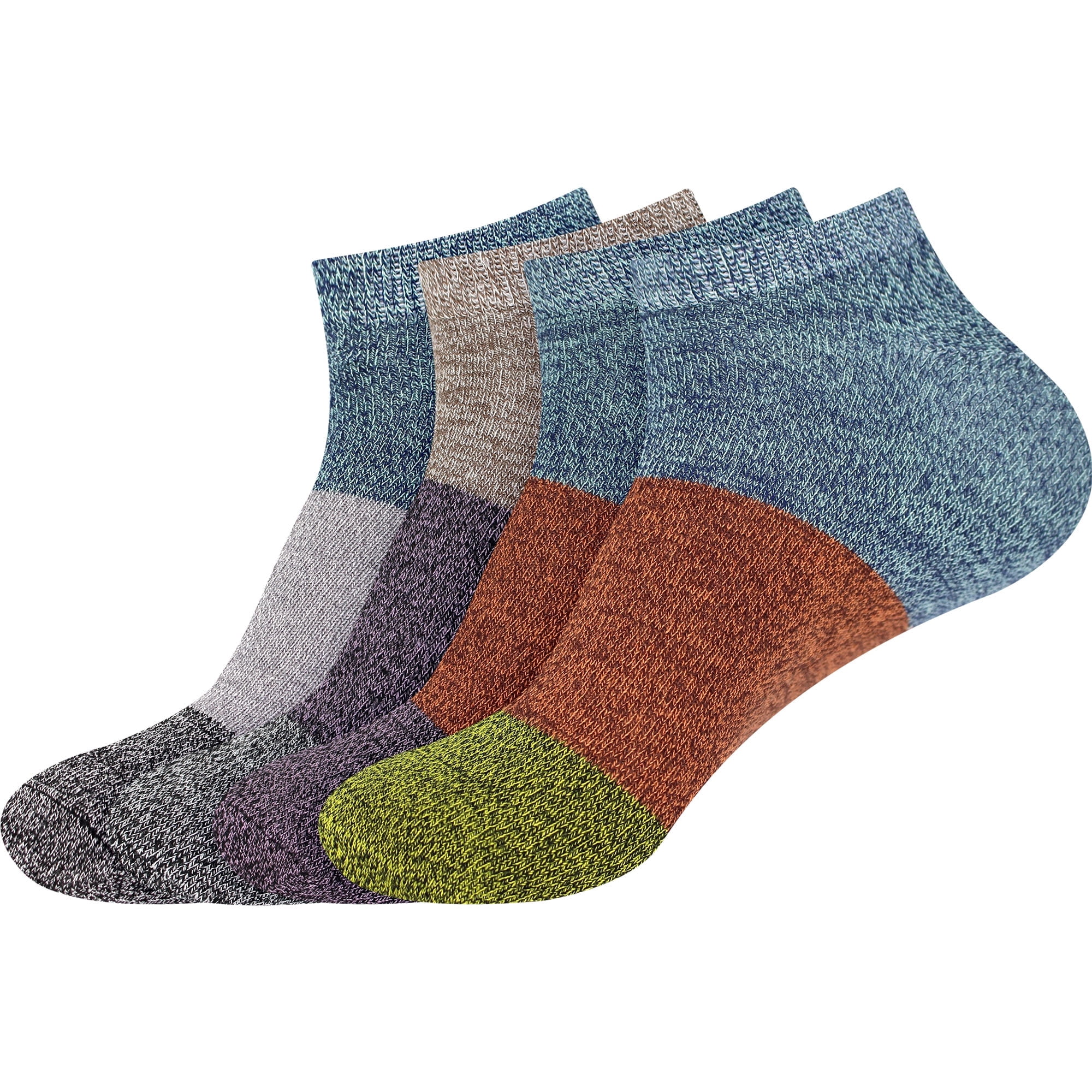 BambooMN Women's Rayon from Bamboo Classic Casual Ankle Socks - Assortment B - Regular - 4 Pairs