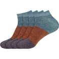 thumbnail image 1 of Women's Rayon from Bamboo Fiber Colored Sports Superior Wicking Athletic Ankle Socks Socks - Blue Red Purple - 4prs, Size 4-9, 1 of 3