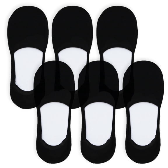 BambooMN Women's Rayon from Bamboo Fiber No Show Invisible Socks - Black - 6 Pair Value Pack