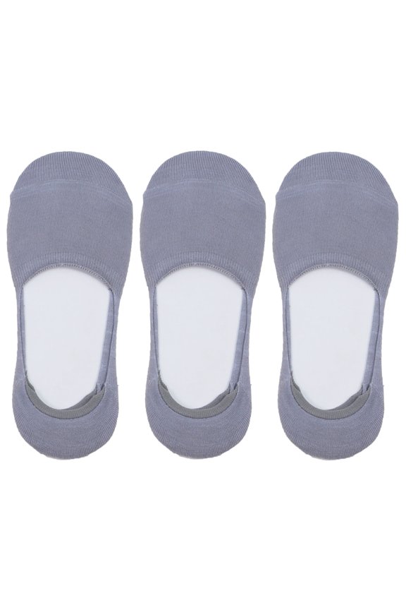 Women's Rayon from Bamboo No Show Invisible Sock Liners - Gray - 3 Pairs