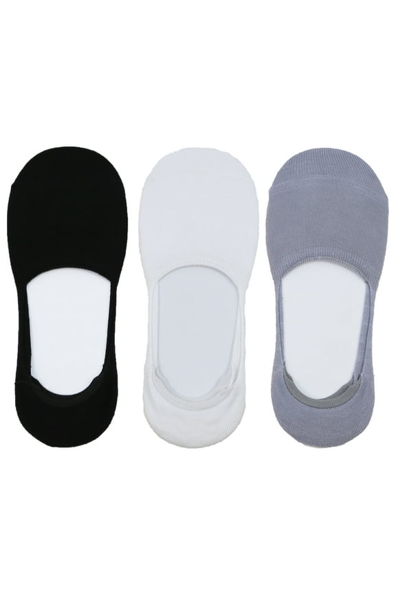 Women's Rayon from Bamboo Fiber No Show Invisible Sock Liners - XL, A99, 3 pr