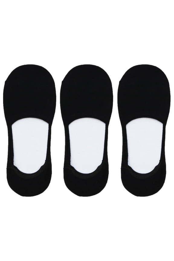 Women's Rayon from Bamboo No Show Invisible Sock Liners - Black - Extra Large - 3 Pairs