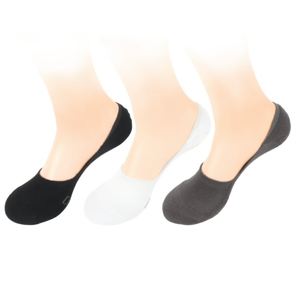 Women's Rayon from Bamboo Fiber No Show Thin with Thick Comfort Sole Socks - Size XL - Assortment 99 - 3 pairs