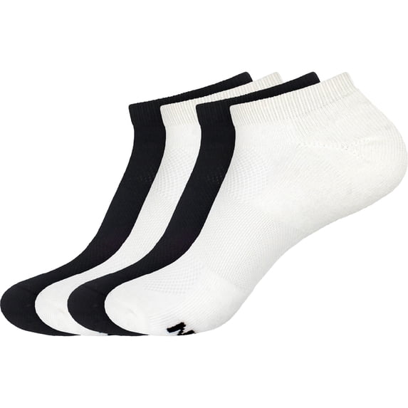 BambooMN Women's Rayon from Bamboo Athletic Ankle Socks - Assortment 99 - Size 4-9 - 4 Pairs