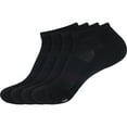 thumbnail image 1 of Women's Rayon from Bamboo Fiber Sports Superior Wicking Athletic Ankle Socks - Black - 4prs, Size 4-9, 1 of 3
