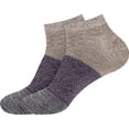 thumbnail image 1 of BambooMN Women's Rayon from Bamboo Classic Casual Ankle Socks - Brown Purple Black - Regular - 2 Pairs, 1 of 4