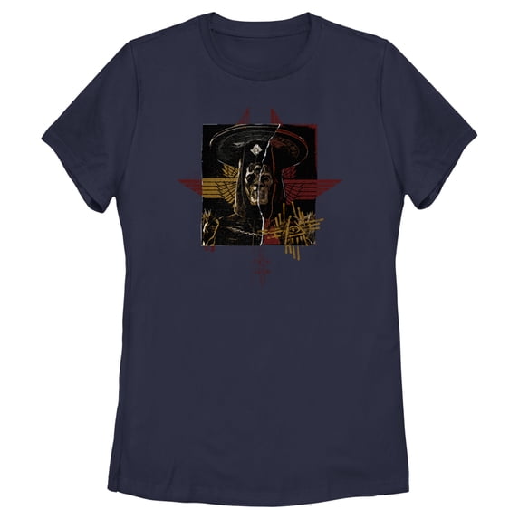 Women's Rebel Moon Imperium Priest Shadows Graphic Tee Navy Blue Medium