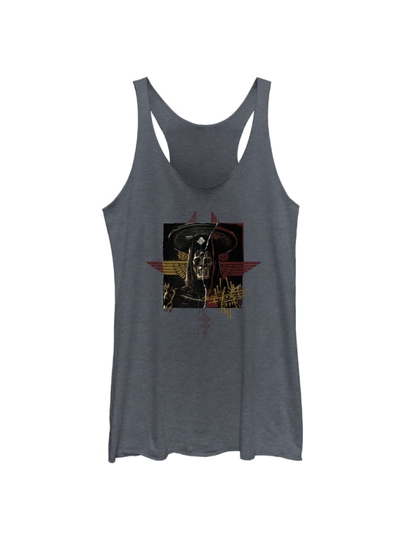 Women's Rebel Moon Imperium Priest Shadows Racerback Tank Top Navy Blue Heather Large