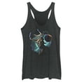 thumbnail image 1 of Women's Rebel Moon Jimmy Under the Night Sky  Racerback Tank Top Black Heather X Small, 1 of 4