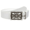 thumbnail image 1 of Women's Rectangular Western Floral Buckle with Snap on Belt, 1 of 3