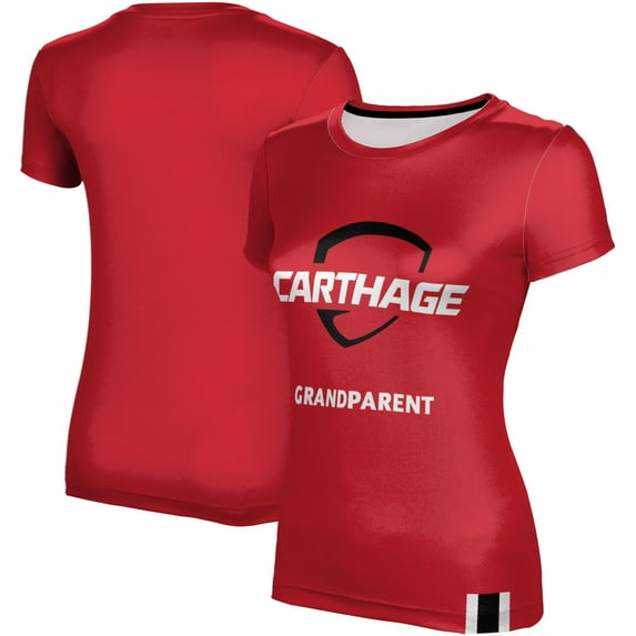 Women's Red Carthage Firebirds Grandparent T-Shirt