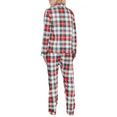 thumbnail image 1 of Women's Red Christmas Plaid Print 2-Piece Long Sleeve Pajamas Set | [ZhiHiMeRi] | (US 20-22)2XL, 1 of 5
