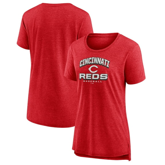 Women's Red Cincinnati Reds Arch Tri-Blend T-Shirt