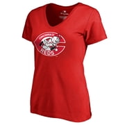 Womens Red Cincinnati Reds Cooperstown Collection Forbes T-Shirt