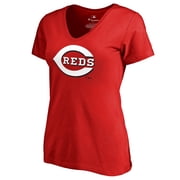 تي شيرت Wordmark لفريق Red Cincinnati Reds للسيدات