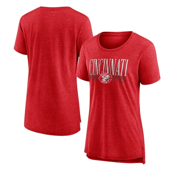 Women's Red Cincinnati Reds Toppler Tri-Blend T-Shirt