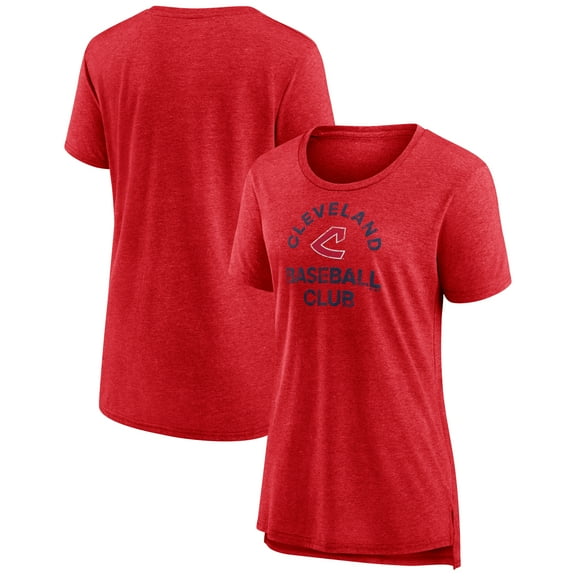 Women's Red Cleveland Guardians Selected First Tri-Blend T-Shirt
