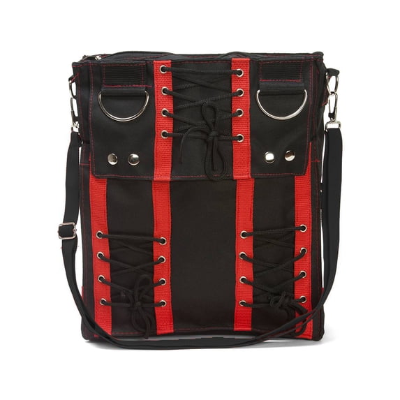Women's Red Corset Bag Purse Goth Vamp Rockabilly Punk Deathrock Anime Cosplay