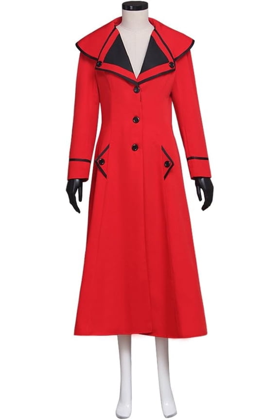 Women's Red Dress for Fairy Mary Nanny Coat Uniform