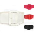 thumbnail image 1 of Women's Red Elastic Belt with Down Jacket Closing Waist Seal Wide Belt Brown Black, 1 of 3