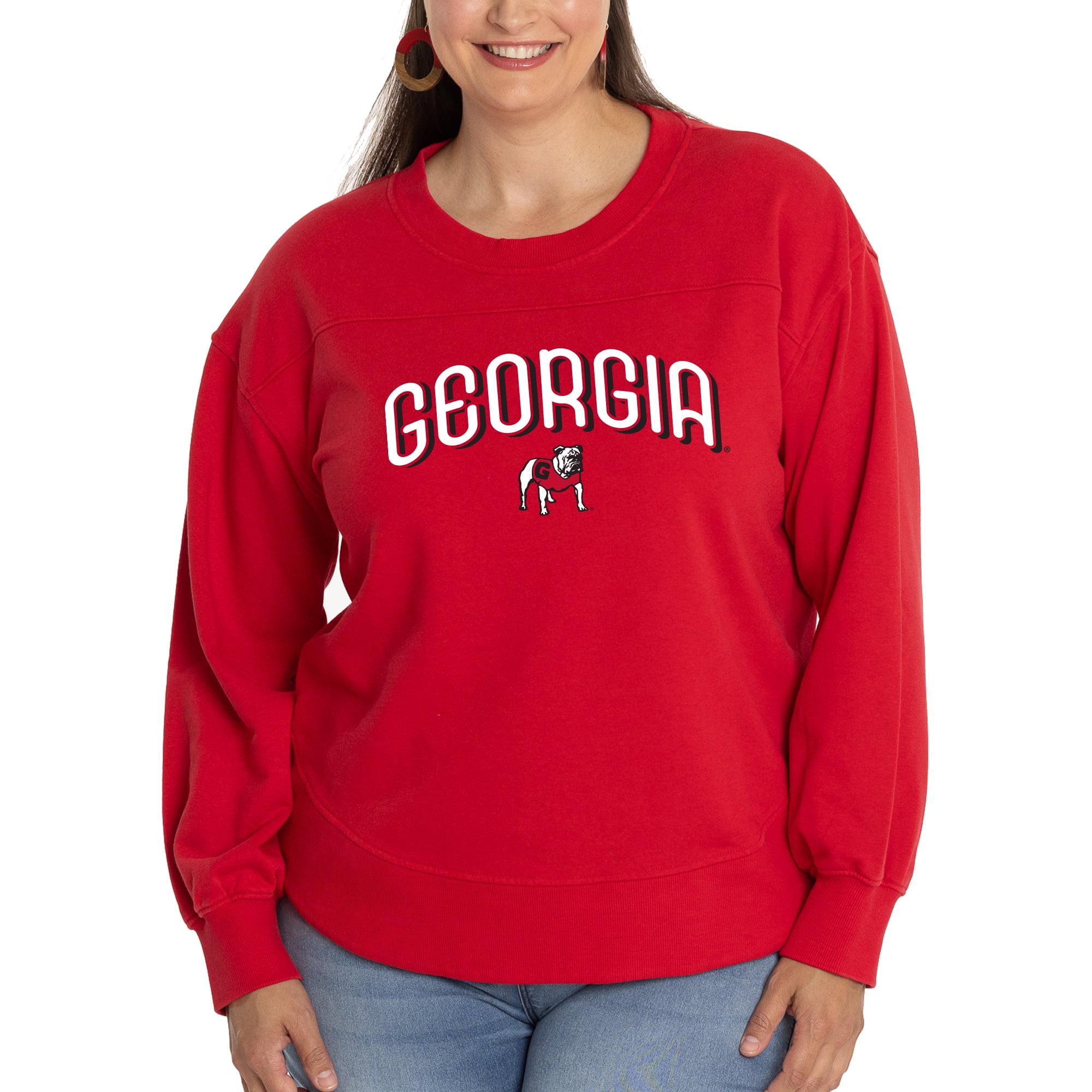Red georgia sweatshirt hotsell