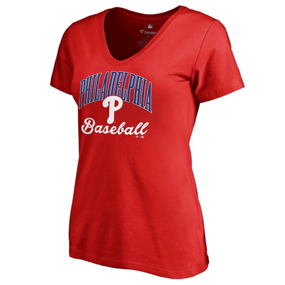 Women's Red Philadelphia Phillies Victory Script T-Shirt