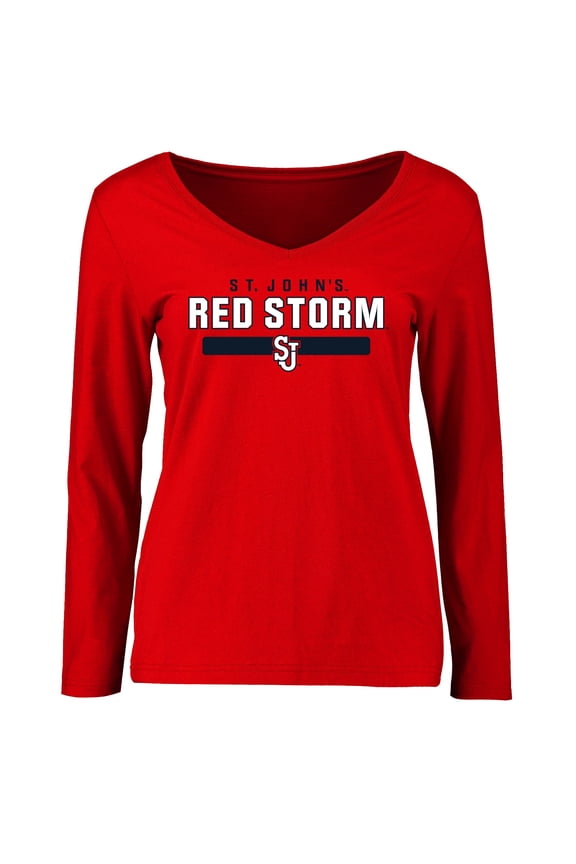 Women's Red St. John's Red Storm Team Strong Long Sleeve T-Shirt