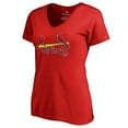 thumbnail image 1 of Women's Red St. Louis Cardinals Team Wordmark T-Shirt, 1 of 3