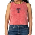 thumbnail image 1 of Women's Red Texas Tech Red Raiders Brie Sandwash Tri-Blend Cropped Tank Top, 1 of 2