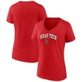 thumbnail image 1 of Women's Red Texas Tech Red Raiders Campus V-Neck T-Shirt, 1 of 3