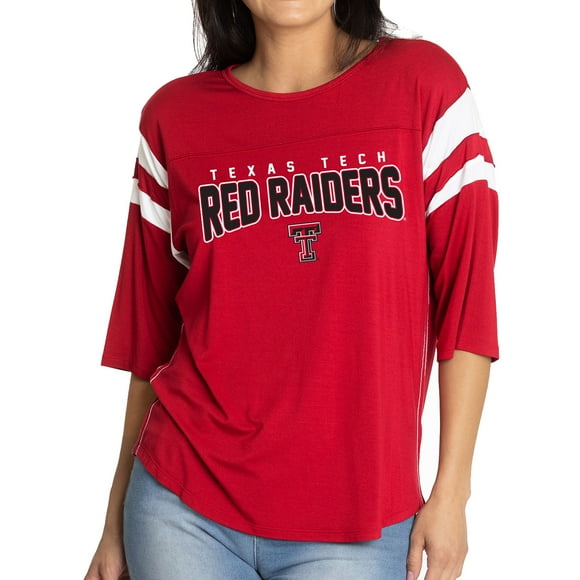 Women's Red Texas Tech Red Raiders Relaxed Abigail Half-Sleeve T-Shirt