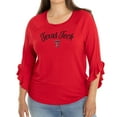 thumbnail image 1 of Women's Red Texas Tech Red Raiders Renatta Ruffle Sleeve Top, 1 of 2